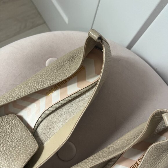 Nicholas Kirkwood Cream Pebbled Leather Flats Size 40.5 - Picture 4 of 8